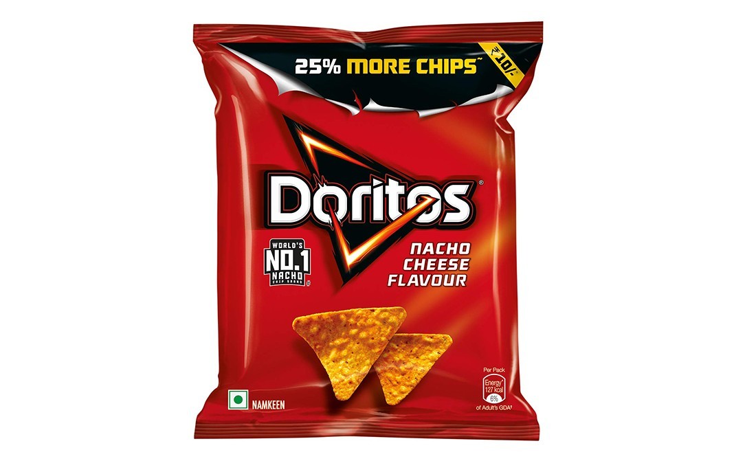 Doritos Nacho Cheese Flavour Chips   Pack  25 grams